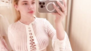 [4K] TRY ON HAUL 2024 | Semi-Sheer Shirt & Transparent | Tunic Sheer Elegance