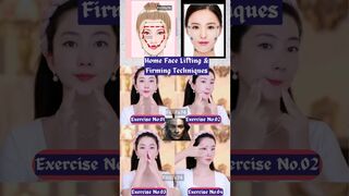 Home Face Lifting & Firming Techniques #facetightening #yoga #yogafacial #facelift #facial #shorts