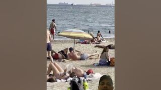 ￼ swimming place #beach #prank #stitch #bikini #flip #funny #ballsports