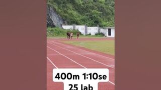 400m 1:10 se 25 leb #1600m #virelshorts #viralvideo #athlatics #yoga