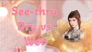 See-through Wet vs. Dry Clothes Try on Haul 2024 | Transparent Clothing Fashion | Micro Bikini