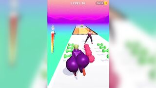 Twerk race 3D —— fun run game level 16 #gaming #twerkrun #twerkrace