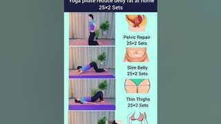 Yoga pilate reduce belly fat at home#yt #short #morning #health1fit #yoga