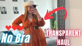 4K Transparent Women's Mini Dress Try On Haul