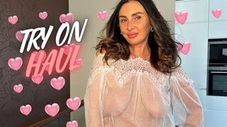 ???? USA HouseWife 4K Transparent Try On Haul: Get Ready With Me! ???? #fashion #getreadywithme #trend