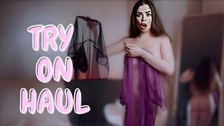 (4K) See-Through Lingerie Try on Haul | See-Through Try On Haul | Try-On Haul At The Mall 2024