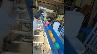 Marble run twin course ☆ transparent pipe & rain gutter slope ⓷ #asmr #billiardballs