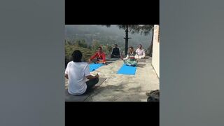 Yoga camp . Aayush gram shitlakhet .S.A.D shitlakhet almora yoga instructor Gaurav MANRAL