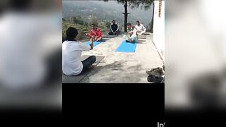 Yoga camp . Aayush gram shitlakhet .S.A.D shitlakhet almora yoga instructor Gaurav MANRAL