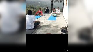 Yoga camp . Aayush gram shitlakhet .S.A.D shitlakhet almora yoga instructor Gaurav MANRAL