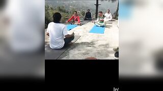 Yoga camp . Aayush gram shitlakhet .S.A.D shitlakhet almora yoga instructor Gaurav MANRAL