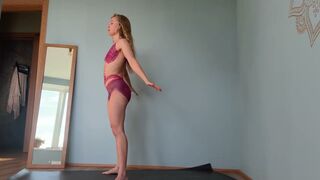 4K Body Art Suit: Elegant Yoga Stretching with Elli