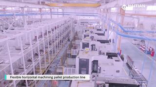 Haitian Smart Solutions' Flexible Horizontal Machining Pallet Production Line