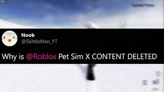 Roblox PET SIMULATOR X DELETED/BANNED, Here's Why...