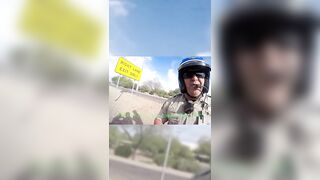 Cop seemed to change up once he saw the GoPro