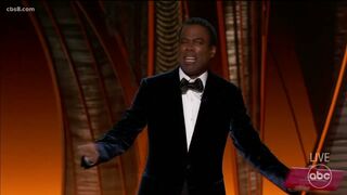 Will Smith hits Chris Rock on Oscars stage after joke about Jada Pinkett-Smith