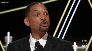 Will Smith hits Chris Rock on Oscars stage after joke about Jada Pinkett-Smith