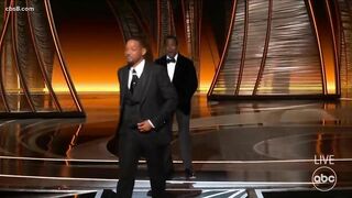 Will Smith hits Chris Rock on Oscars stage after joke about Jada Pinkett-Smith