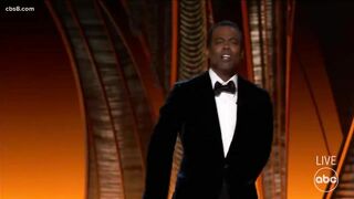 Will Smith hits Chris Rock on Oscars stage after joke about Jada Pinkett-Smith