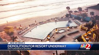 Daytona Beach Shores' Treasure Island resort demolition begins