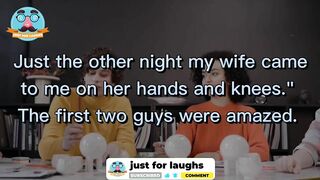 Funny jokes - On hands and knees