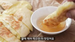 [오븐없이!] 화덕에 구운 것 같은 감자치즈빵! (후라이팬으로 맛있는 빵 만들기, Potato Cheese Bread)