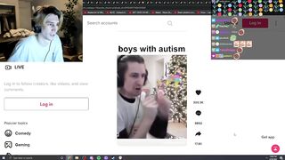 xQc Can't Stop Laughing At This Tiktok of Him