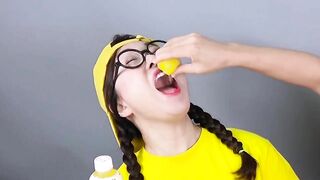 Orange Dessert VS Yellow Dessert Mukbang Challenge DONA