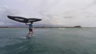 Late afternoon Winging at Kanaha Beach, Maui.