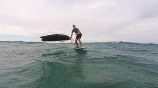 Late afternoon Winging at Kanaha Beach, Maui.