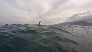 Late afternoon Winging at Kanaha Beach, Maui.