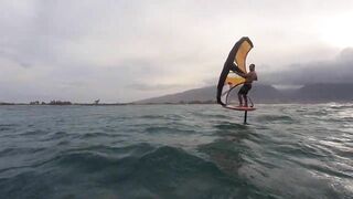 Late afternoon Winging at Kanaha Beach, Maui.