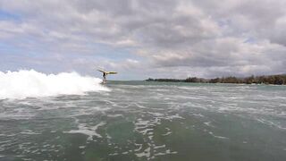 Late afternoon Winging at Kanaha Beach, Maui.