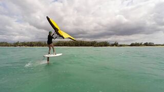 Late afternoon Winging at Kanaha Beach, Maui.