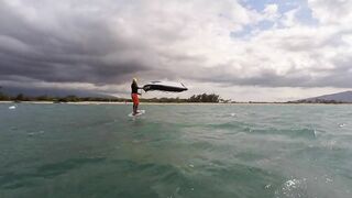 Late afternoon Winging at Kanaha Beach, Maui.