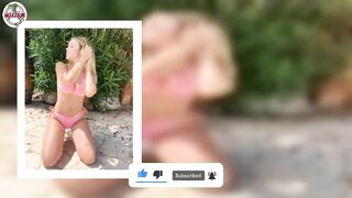 Il bikini non regge, Jasmine Carrisi fuori di seno la figlia di Al Bano esagera