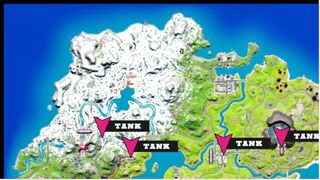 TANK LOCATIONS MAP & Travel 300 meters in a Tank (Fortnite)