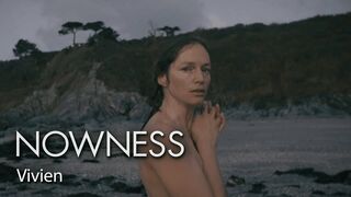 Nude, cold-water swimming with British model Vivien Solari