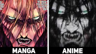 Eren Founding Titan - Manga VS Anime - Attack On Titan Season 4 Part 2 Episode 12