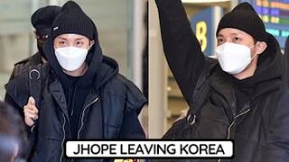 OMG JHOPE at Incheon Airport Leave for LAS VEGAS for Grammys, Jungkook solo TV US Debut, covid bts