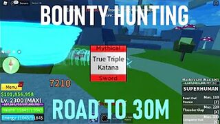 『True Triple Katana』Bounty Hunting Montage | Blox Fruits | Update 17.2 | GL Roblox