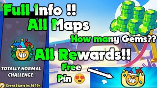 Totally Normal Challenge Brawl Stars April Fool Challenge Full info maps rewards guide FREE GEMS????