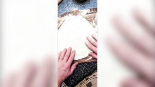 Stretching Homemade Pizza Dough #Shorts