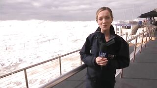 Warning issued as dangerous surf batters Bondi Beach promenade | 9 News Australia