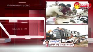 Police Investigation On Cash Found in Private Travel Bus | Sakshi TV