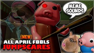 ALL APRIL FOOLS PIGGY JUMPSCARES (Book 1) - Roblox New Update