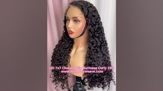 New Trend Burmese Curly HD & Transparent Lace Wig 100% Human Raw Hair Mink Brazilian Hair