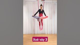 Chuỗi yoga bay xoè váy 3 #aerialyogaflow #aerial #dance #aerialyoga #yogabay #yoga #reels #fitness