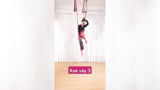 Chuỗi yoga bay xoè váy 3 #aerialyogaflow #aerial #dance #aerialyoga #yogabay #yoga #reels #fitness