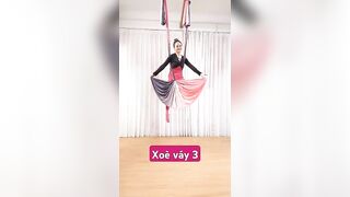 Chuỗi yoga bay xoè váy 3 #aerialyogaflow #aerial #dance #aerialyoga #yogabay #yoga #reels #fitness